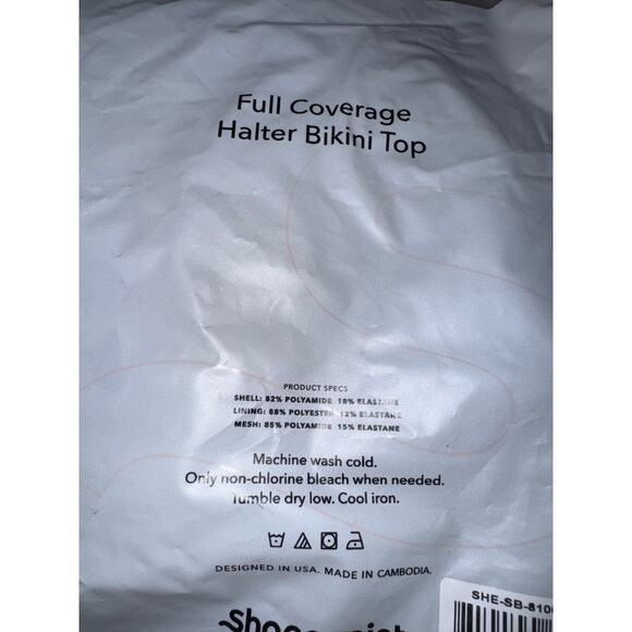 Brand New Shapermint Essentials Women's 2XL XXL Black Halter Bikini Top Full - Picture 12 of 13
